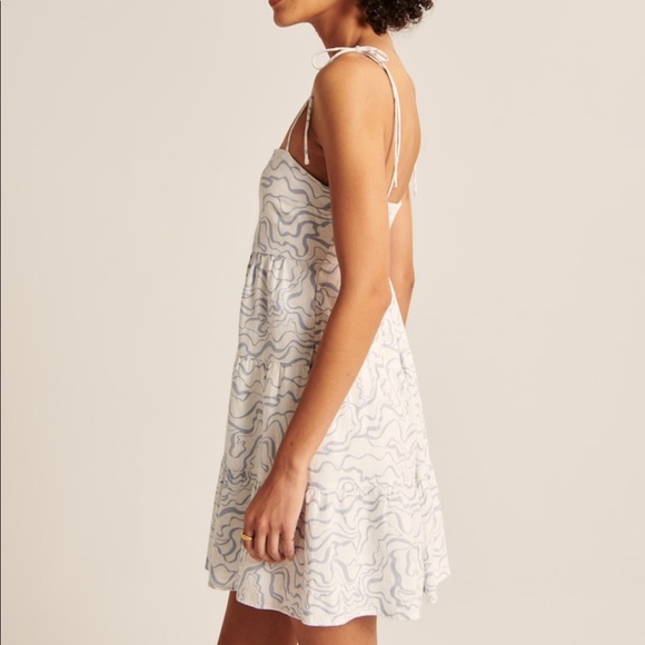 NWT Tie-Strap Linen-Blend Mini Dress - Picture 5 of 7